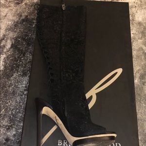 B BRIAN ATWOOD BF Charlette Peep-Toe Boots